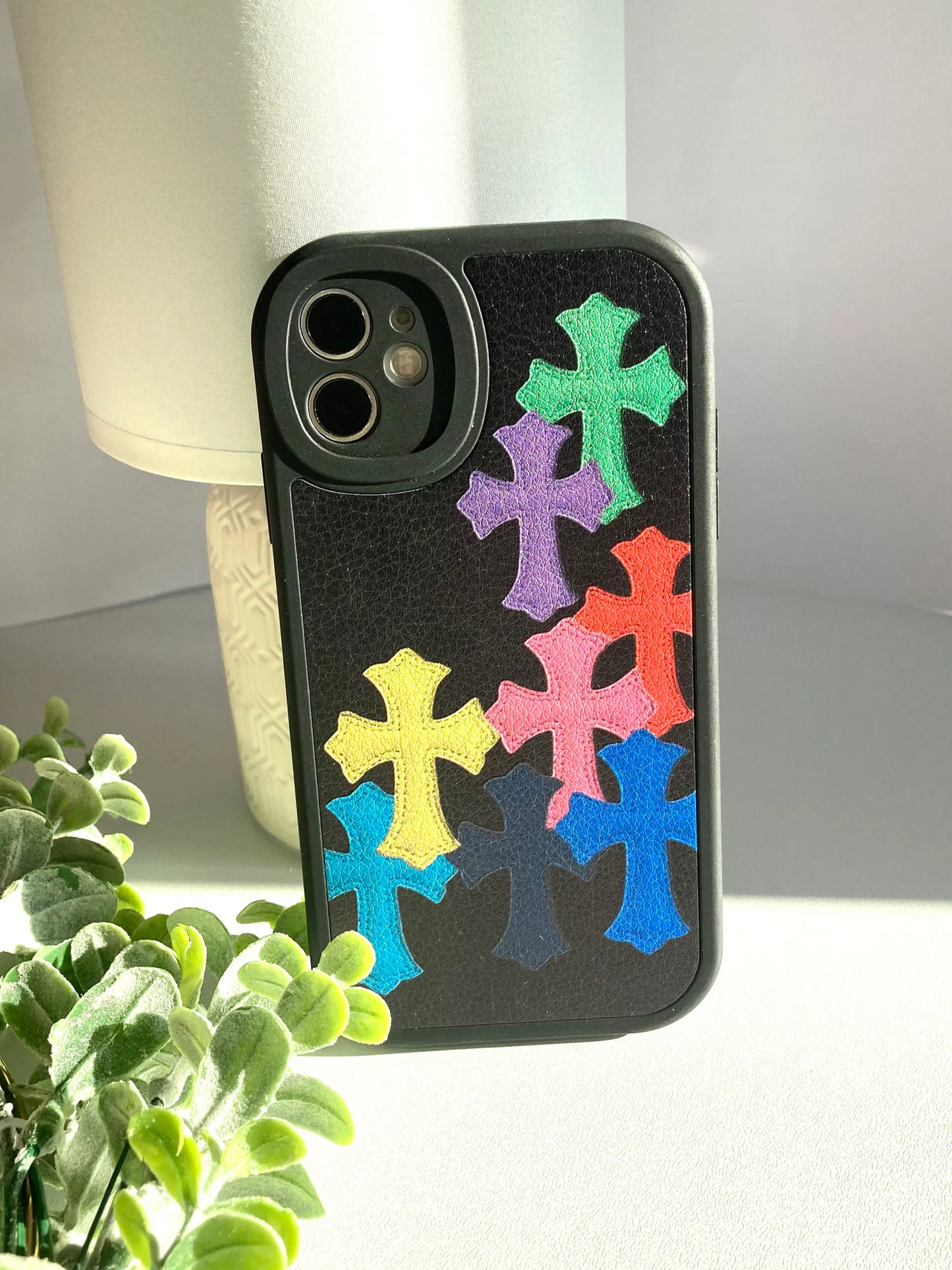 Cross Gothic Y2K Leather iPhone Case