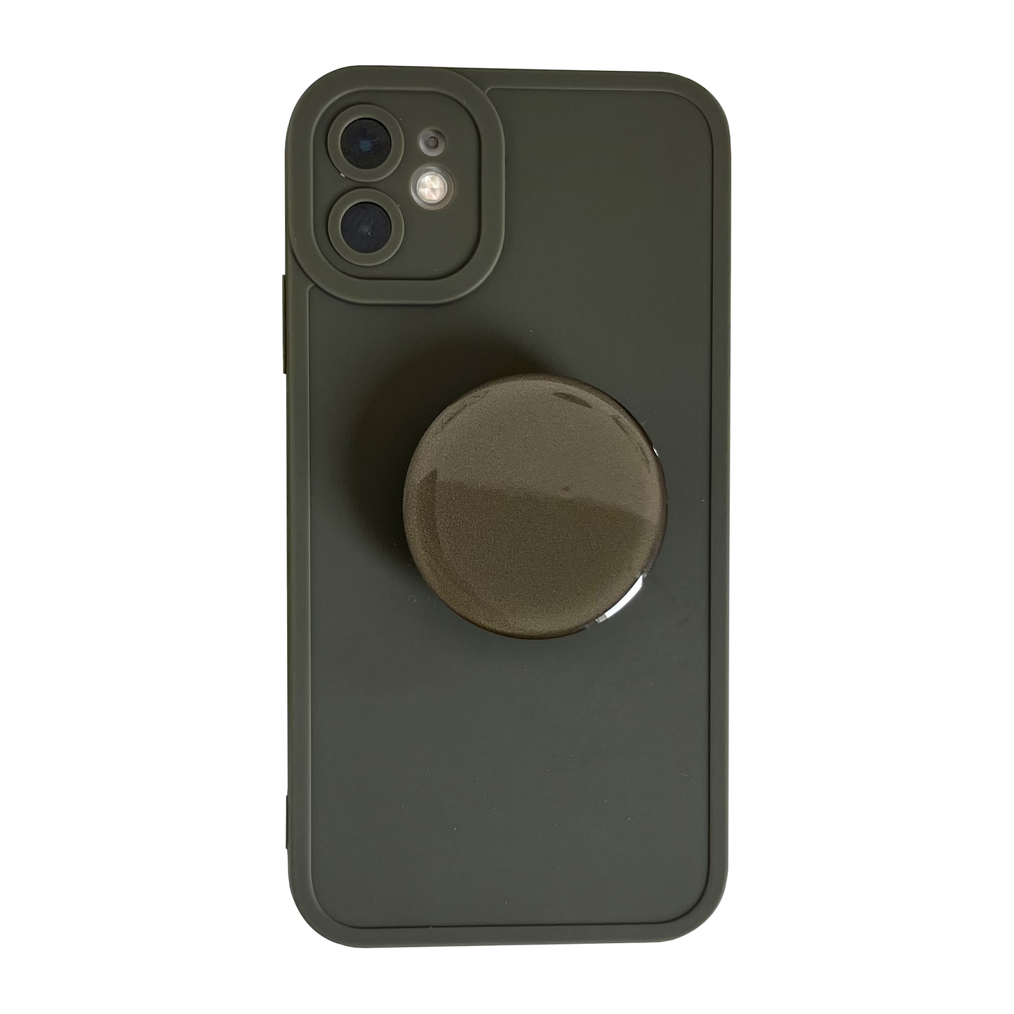 Mud Gray Pastel Phone Case With Phone Grip