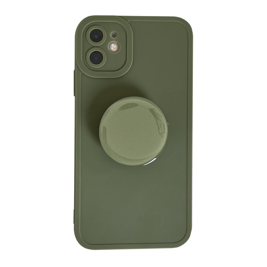 Rock Green Phone Case With Phone Grip