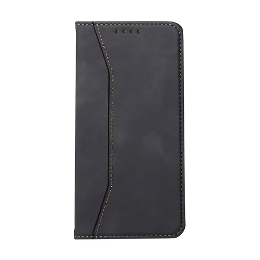 Black Leather Wallet Card Holder Phone Case