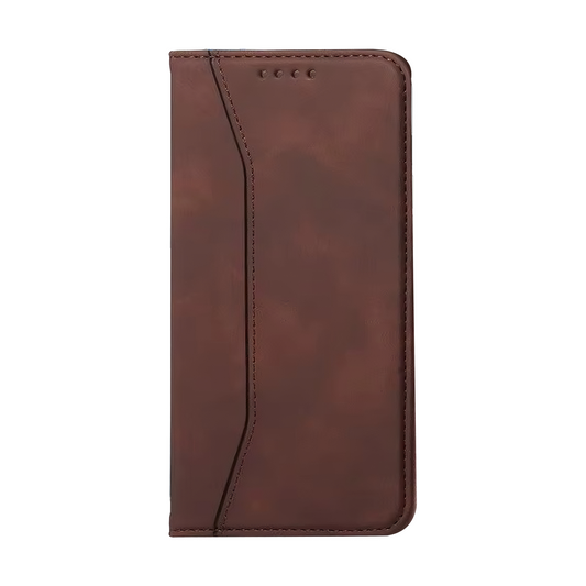 Coffee Leather Wallet Card Holder Phone Case