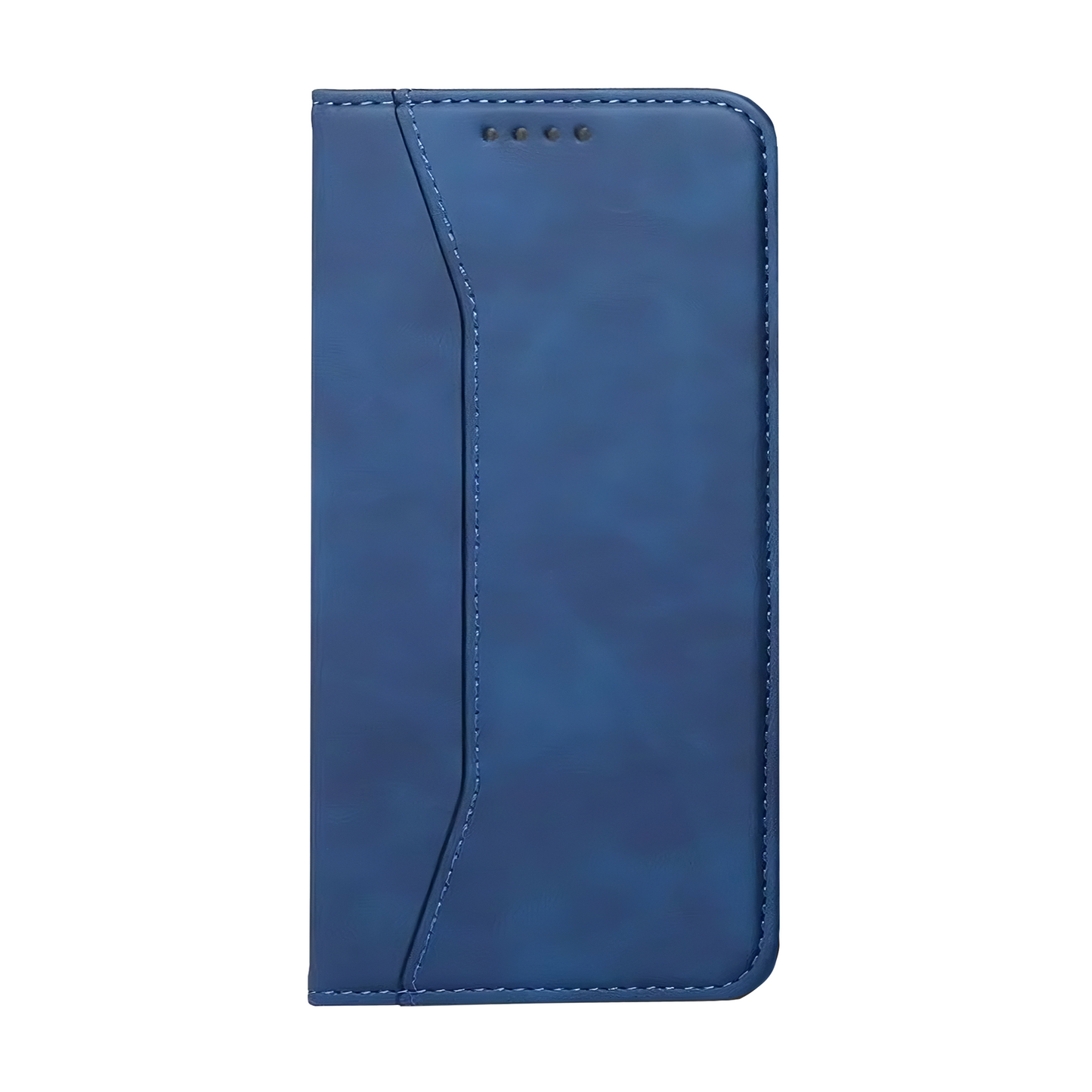 Blue Leather Wallet Card Holder Phone Case