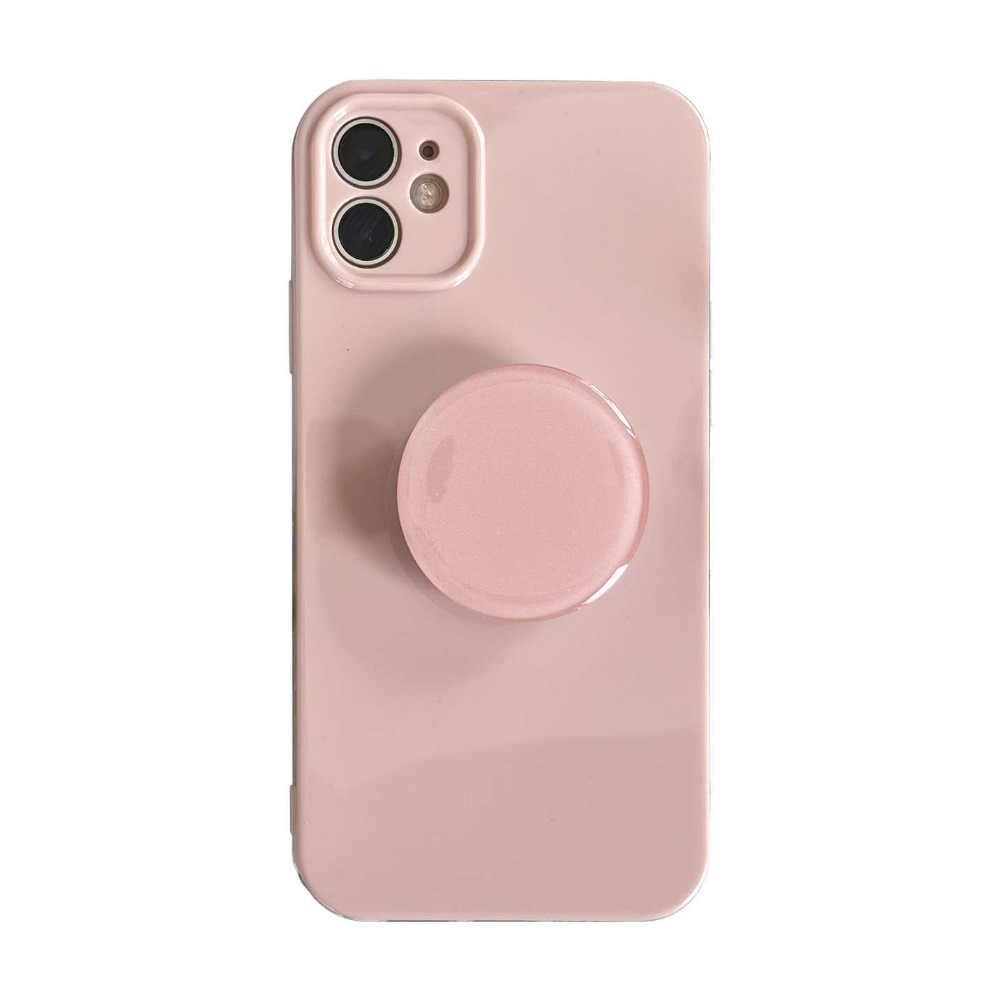Pink Candy Color Phone Case With Phone Grip