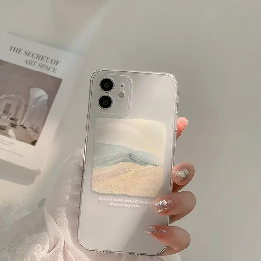 Beach Oil Painting Mobile Phone Case For iPhone