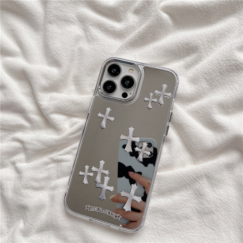 Cross Grey Mirror Makeup iPhone Case