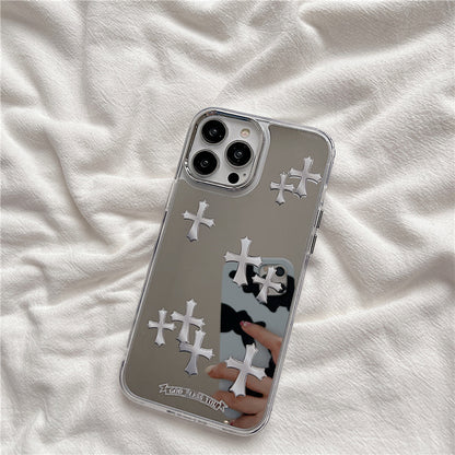 Cross Grey Mirror Makeup iPhone Case