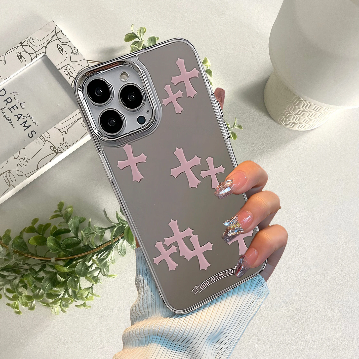 Cross Y2K Mirror Makeup iPhone Case