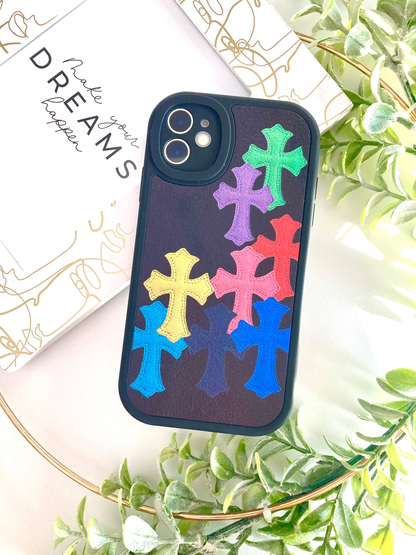 Cross Gothic Y2K Leather iPhone Case