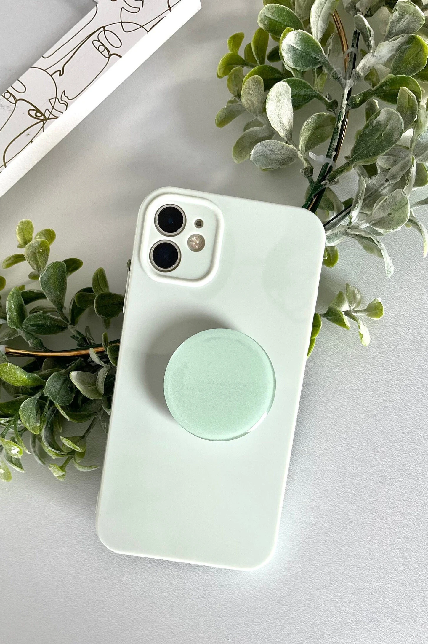 Green Candy Color Phone Case With Phone Grip