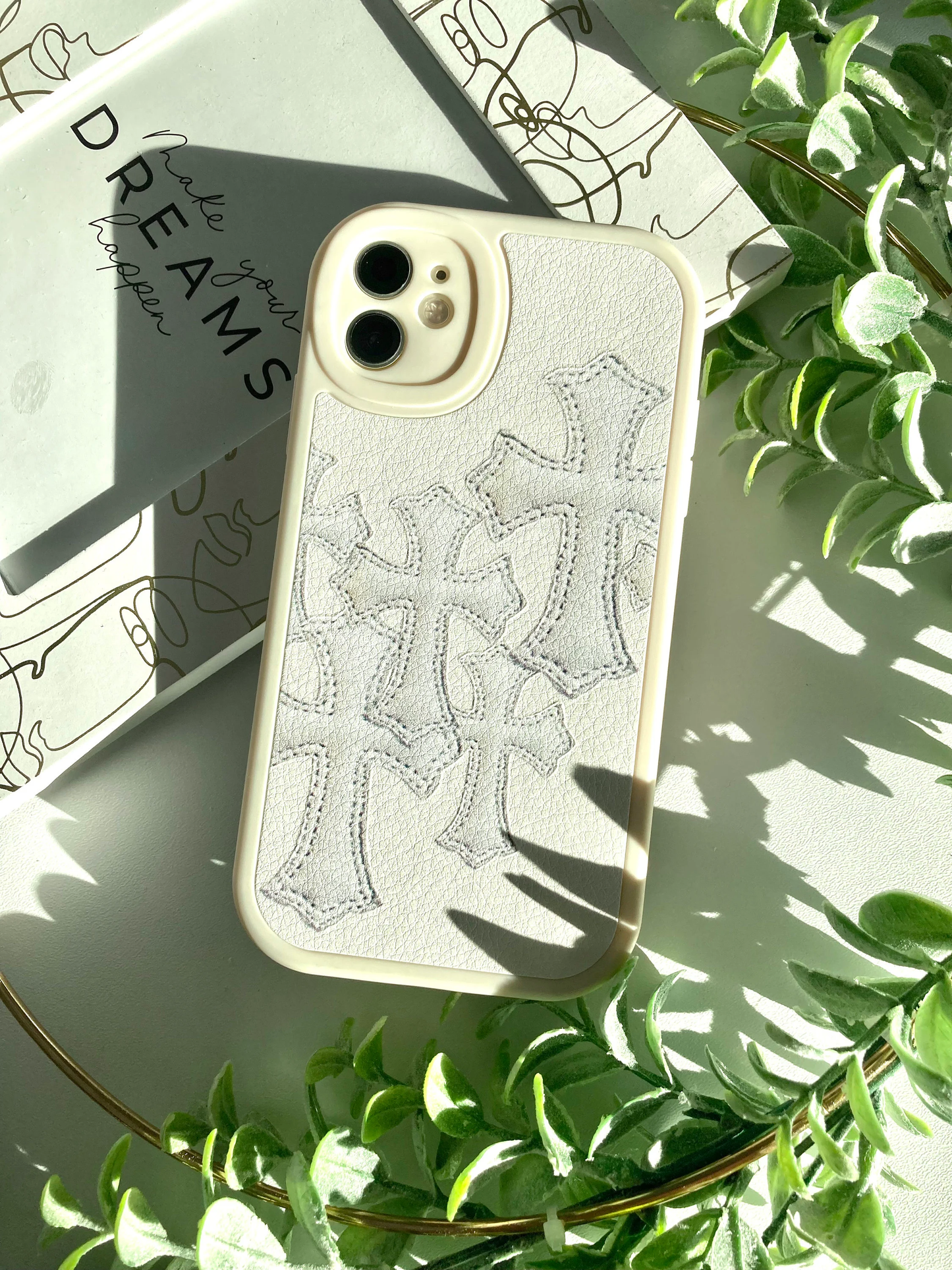 Cross Gothic Grunge Leather iPhone Case