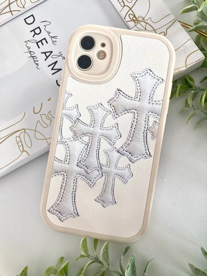 Cross Gothic Grunge Leather iPhone Case