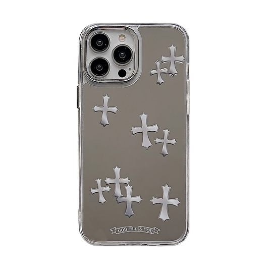 Cross Grey Mirror Makeup iPhone Case