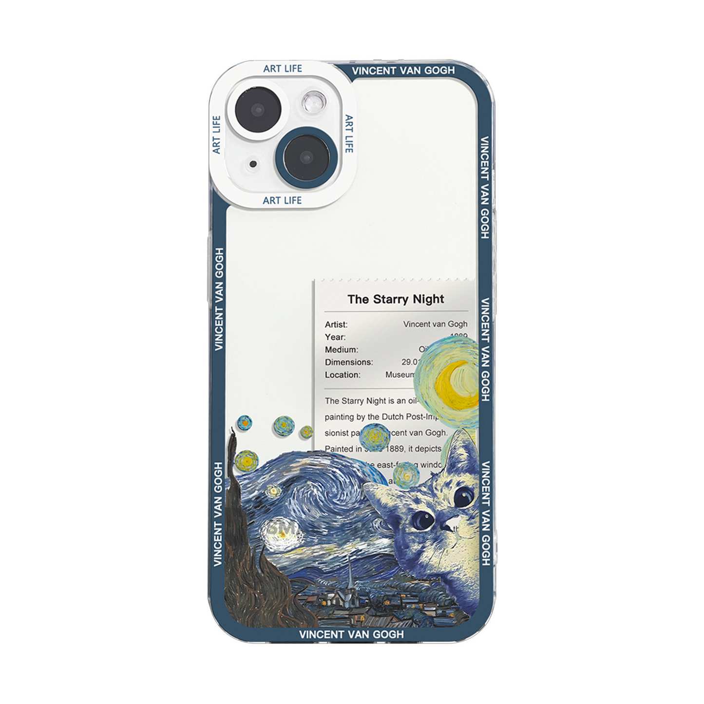 Van Gogh Art Cat Meme iPhone Case