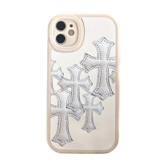 Cross Gothic Grunge Leather iPhone Case