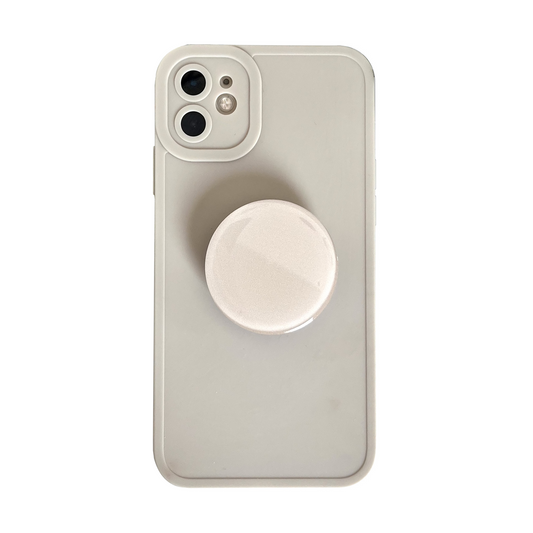 Beige Stylish Phone Case With Phone Grip