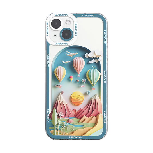 Mountain Nature Sunset Baloon Phone Case