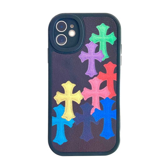 Cross Gothic Y2K Leather iPhone Case
