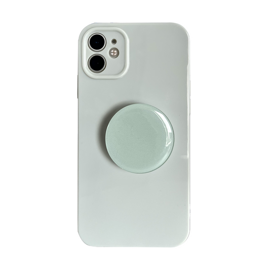 Green Candy Color Phone Case With Phone Grip