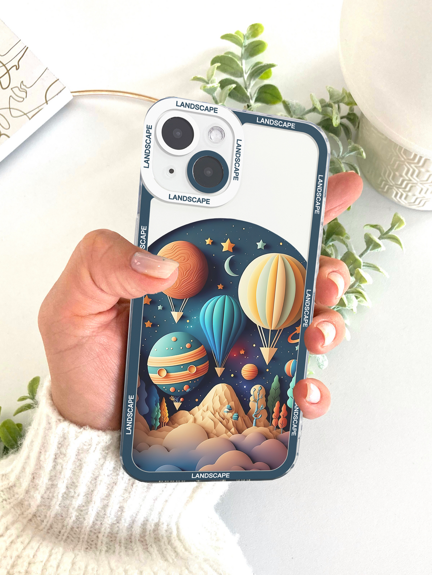Balloon Mountain Aesthetic Phone Case