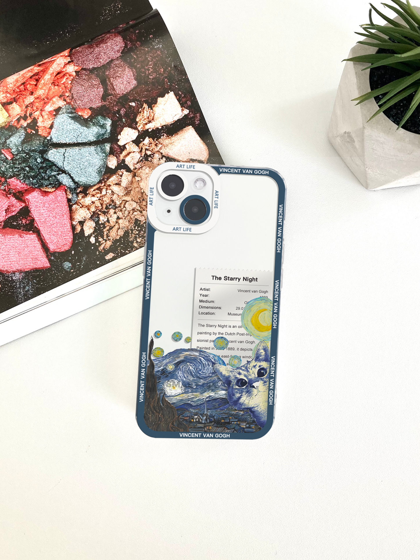 Van Gogh Art Cat Meme iPhone Case