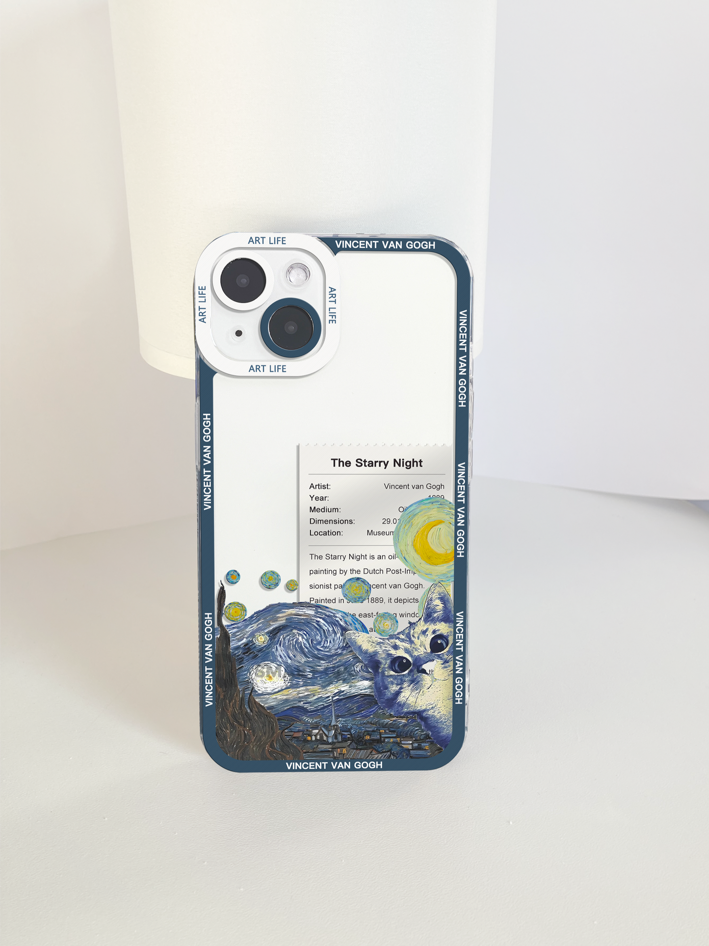 Van Gogh Art Cat Meme iPhone Case