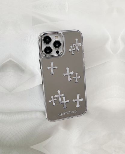 Cross Grey Mirror Makeup iPhone Case