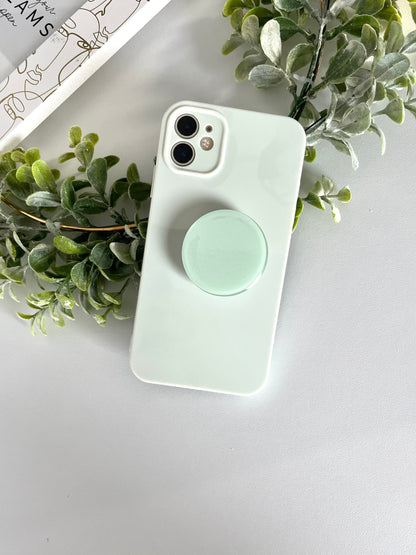 Green Candy Color Phone Case With Phone Grip