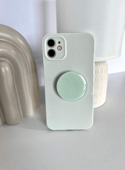 Green Candy Color Phone Case With Phone Grip