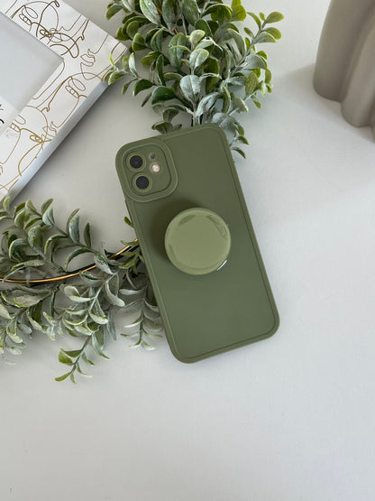 Rock Green Phone Case With Phone Grip