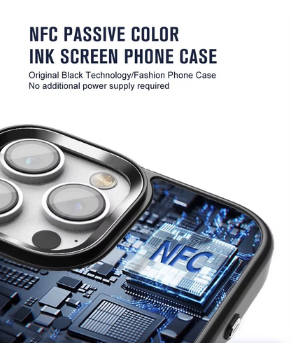 Beige Smart NFC Phone Case with HD Display & Magsafe