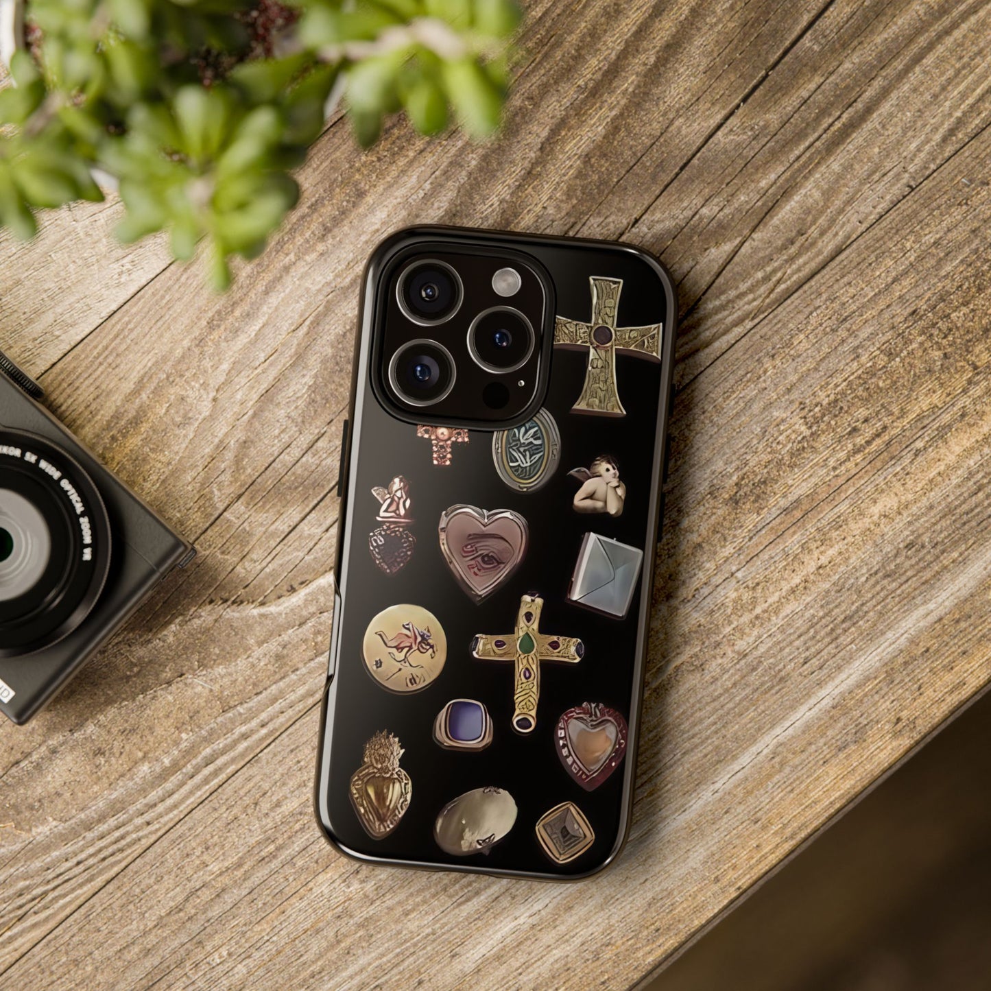 Vintage Cross Charm Phone Case
