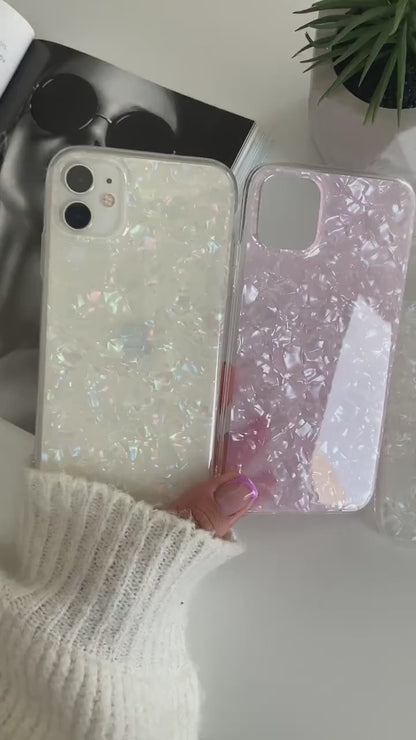 White Bling SEASHELL Phone Case