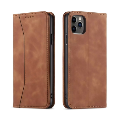 Brown Leather Wallet Card Holder Phone Case