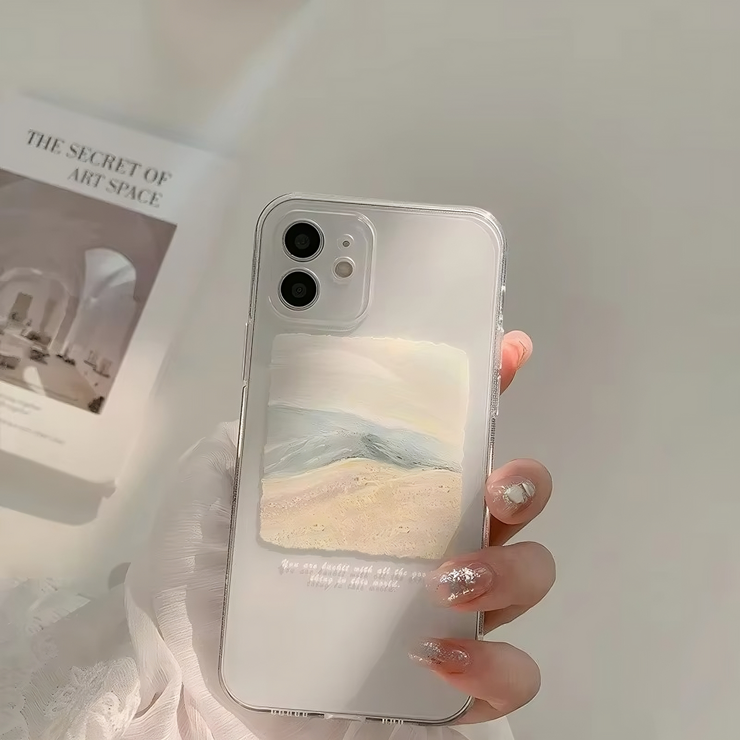 Beach Oil Painting Mobile Phone Case For iPhone