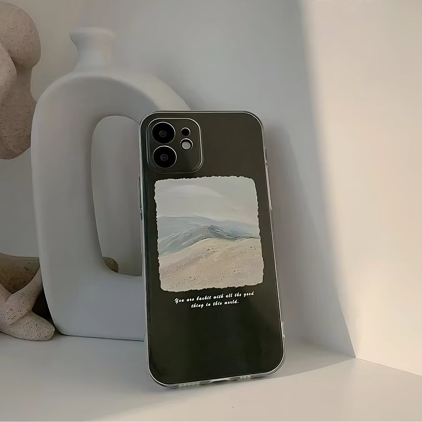 Beach Oil Painting Mobile Phone Case For iPhone